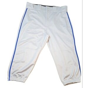 Easton Rival+ Piped Knicker Baseball Pants Gray Royal Blue Mens Large‎ A167162